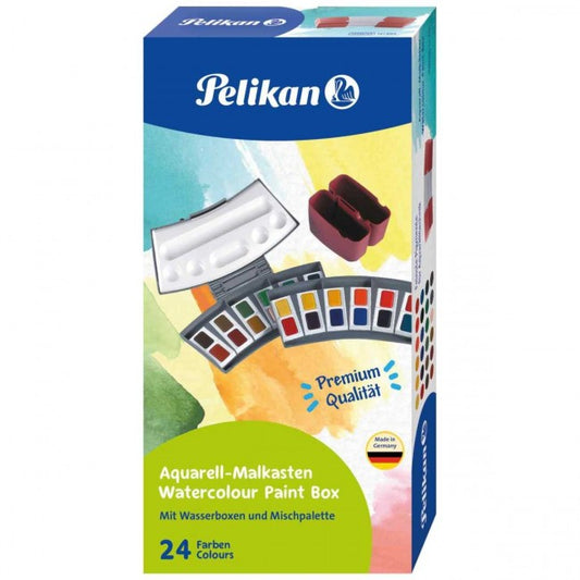 Pelikan Transparent Watercolour Paint Box 24 Colors Set- 725 D/24