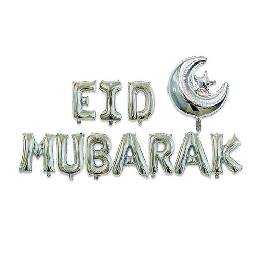 Eid Mubarak - Foil Balloon Set - 11 Balloon Set