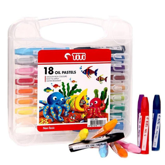 Oil Pastels, Titi, All Ages, Suitable for Beginners, Vibrant Colors, Easy Grip, Hexagonal Shaped, Non Toxic