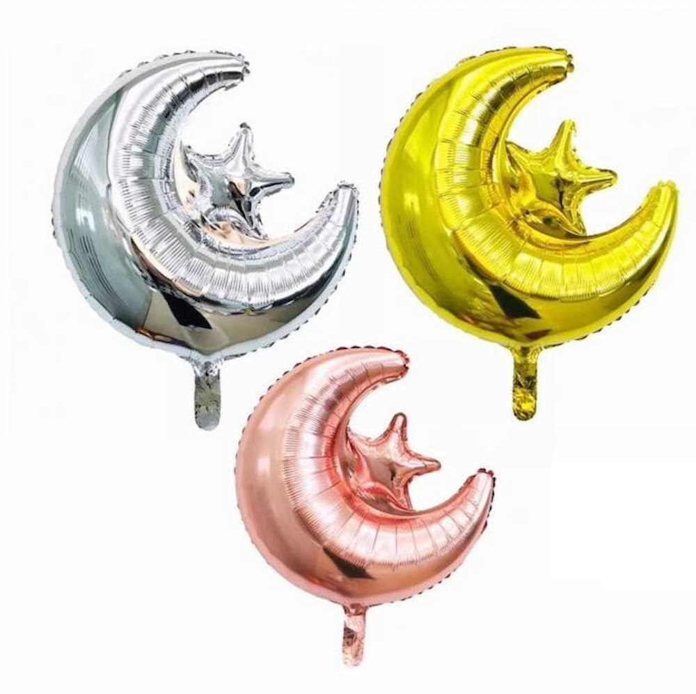 Moon, Star - Foil Balloon