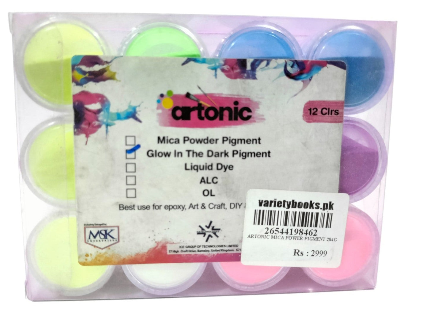 Artonic Mica Powder Pigment 204g, Best Use For Epoxy Art & Craft.