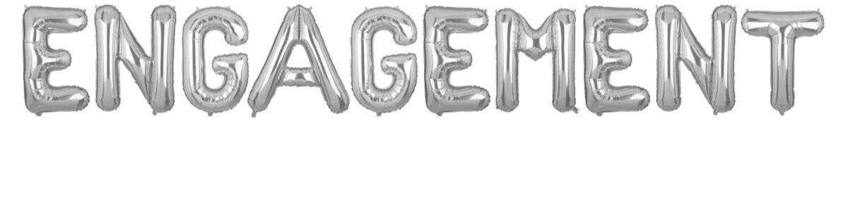 Engagement - Foil Baloon Set - Silver color