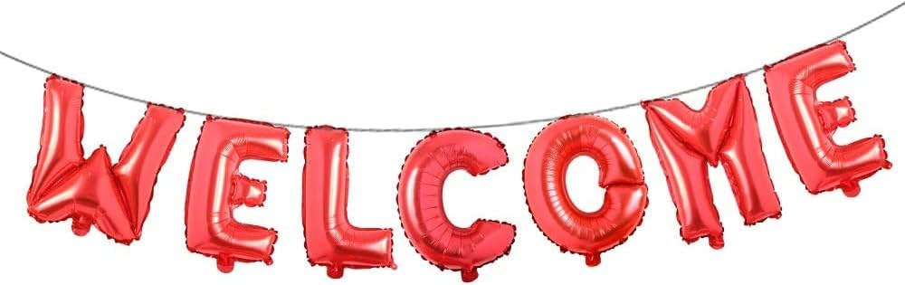 Welcome - Foil Baloon Set - Red color