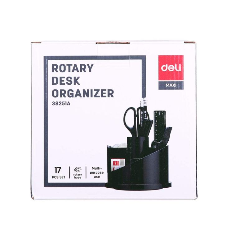 Deli Rotary Desk Organizer - Stationary Holder