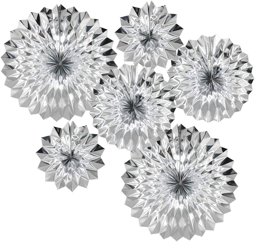 Paper Decoration Fans 6pcs