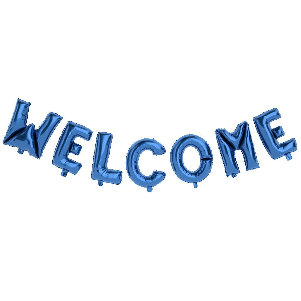 Welcome - Foil Baloon Set - Blue color
