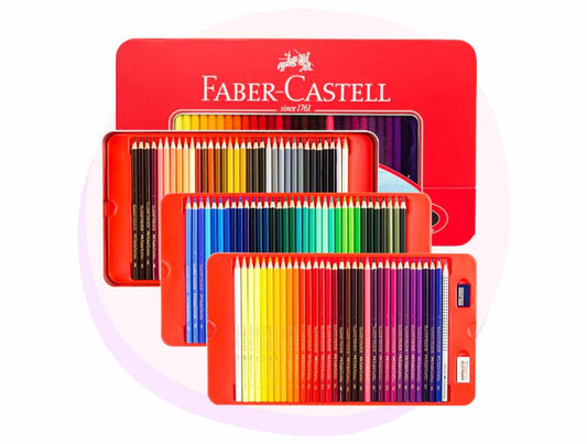 Faber-Castell Classic Colored Pencils TIN box, Assorted Vibrant Colors