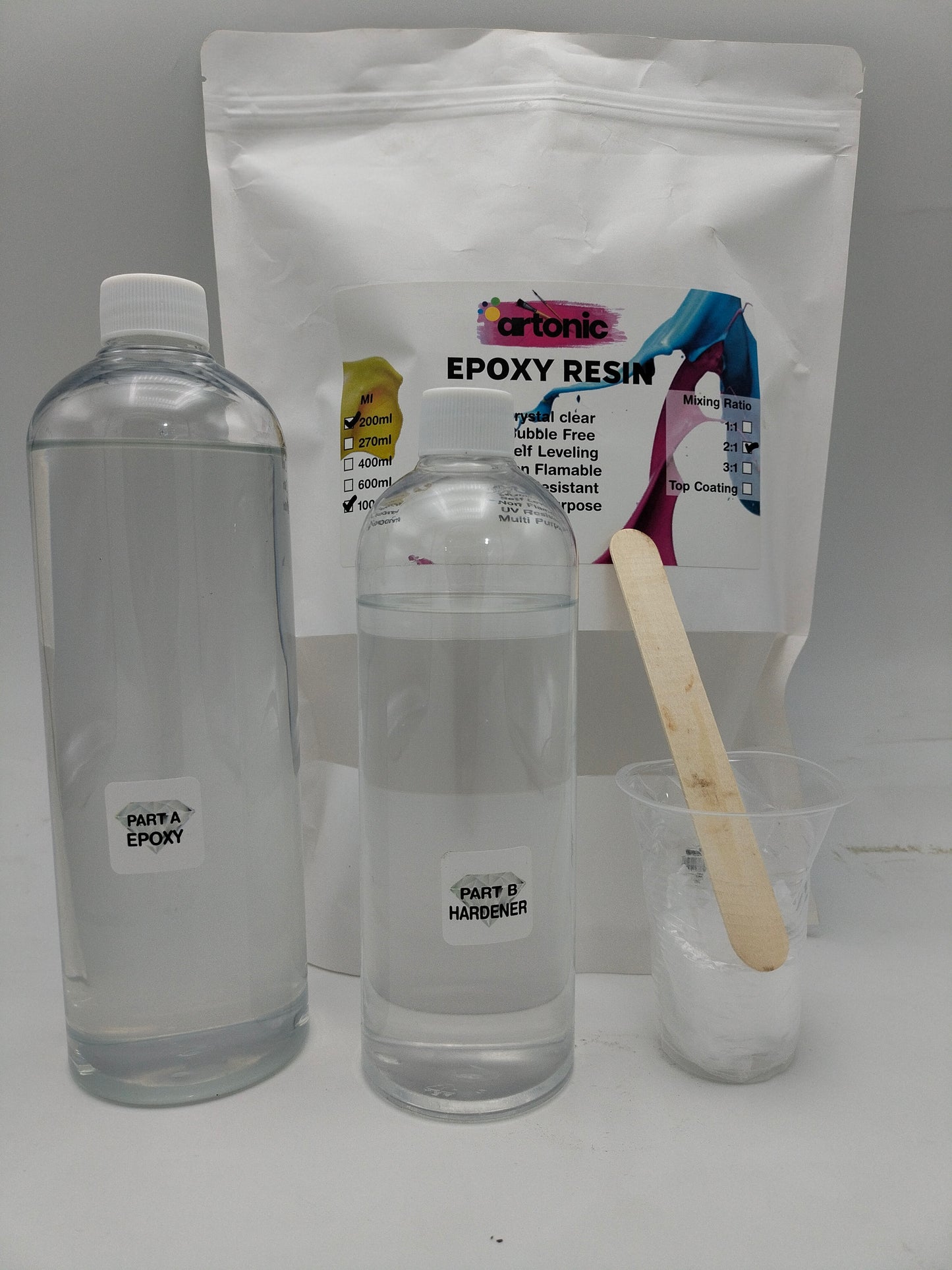 Epoxy Resin, Super Clear, 1200ml 2:1 Mixing Ratio