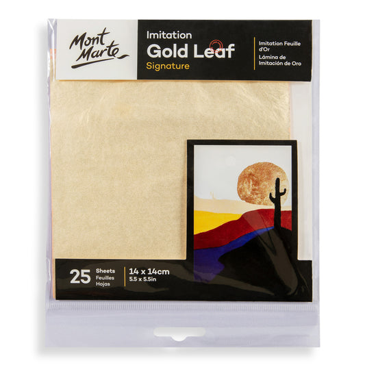 Mont Marte Gold Leaves 25pcs Pack, Available in Silver and Copper