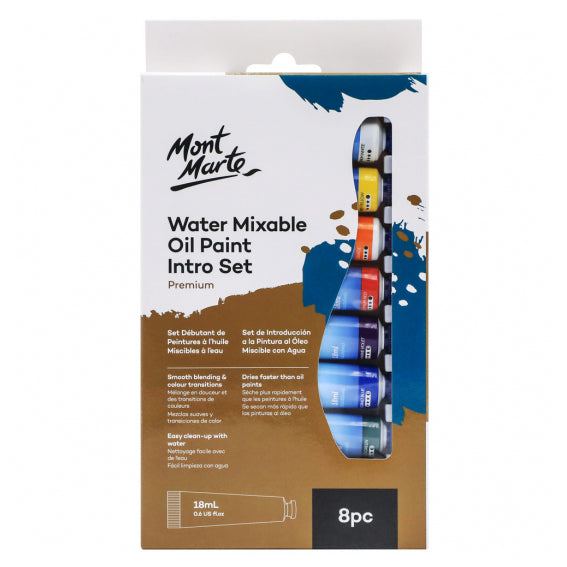 Mont Marte Water Mixable Oil Paint Intro Set - Premium