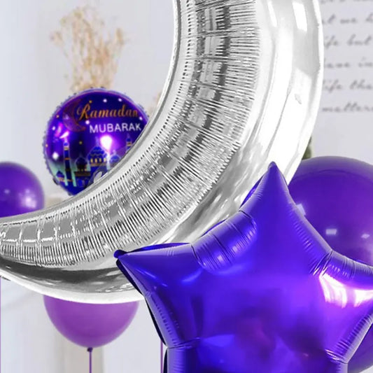 Eid Mubarak - Foil Balloons - 5 Balloon Set