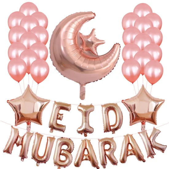 Eid Mubarak - Foil Balloon Set - 11 Balloon Set