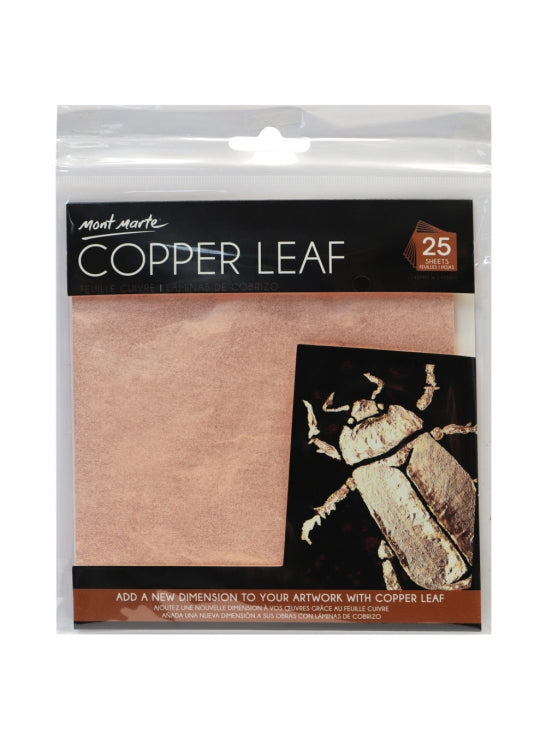 Mont Marte Gold Leaves 25pcs Pack, Available in Silver and Copper