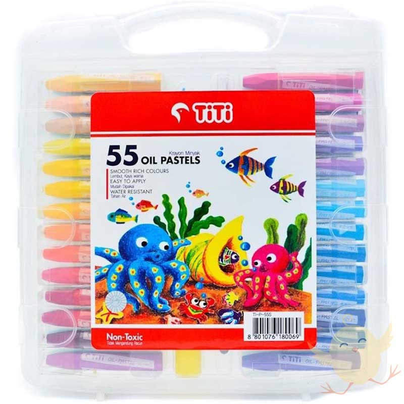Oil Pastels, Titi, All Ages, Suitable for Beginners, Vibrant Colors, Easy Grip, Hexagonal Shaped, Non Toxic