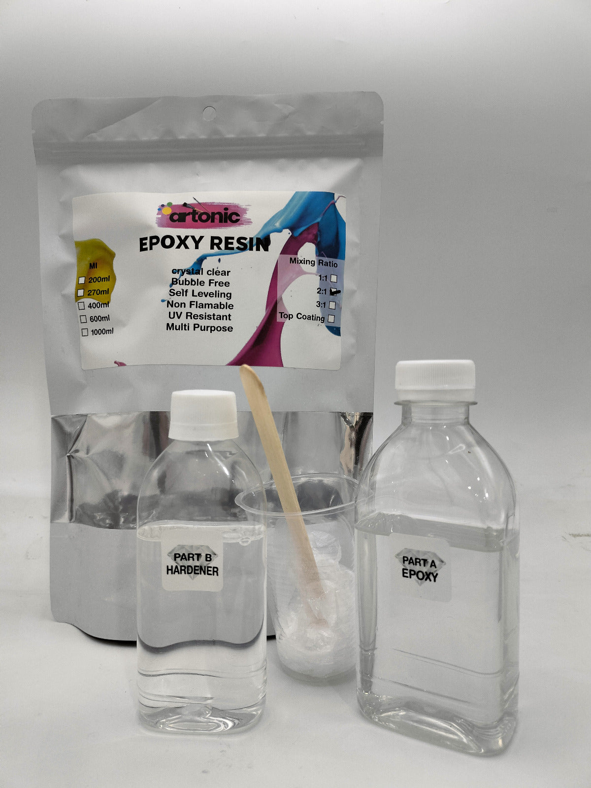 Epoxy Resin, Super Clear, 300 ml 2:1 Mixing Ratio