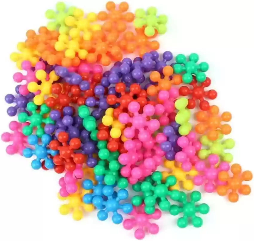 Colorful Toy Building Blocks In Flower Shapes - pack
