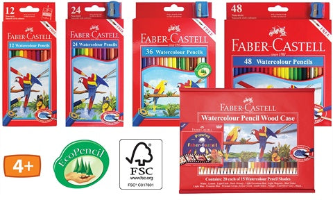 Faber-Castell Water Colored Pencils, Assorted Vibrant Colors