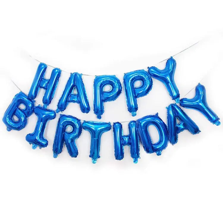Happy Birthday - Foil Balloon Set - Blue Color