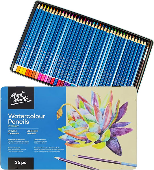 Mont Marte - Water color pencils silver box set - Premium