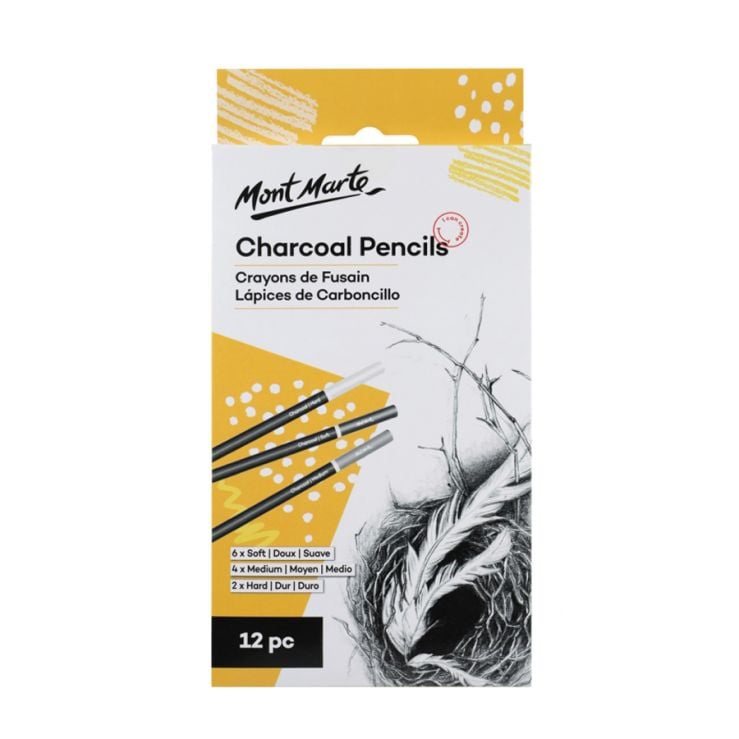 Mont marte Charcoal pencils - 12 pcs