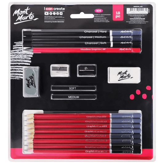 Mont Marte sketch and draw set - 18 pcs- Signature