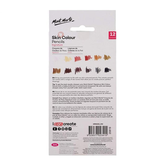 Mont Marte Skin Color Pencils - Signature - 12 pcs