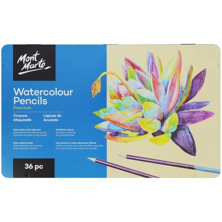Mont Marte - Water color pencils silver box set - Premium