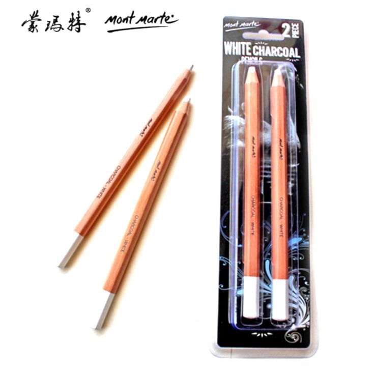 Mont marte White Charcoal pencils - 2 pcs