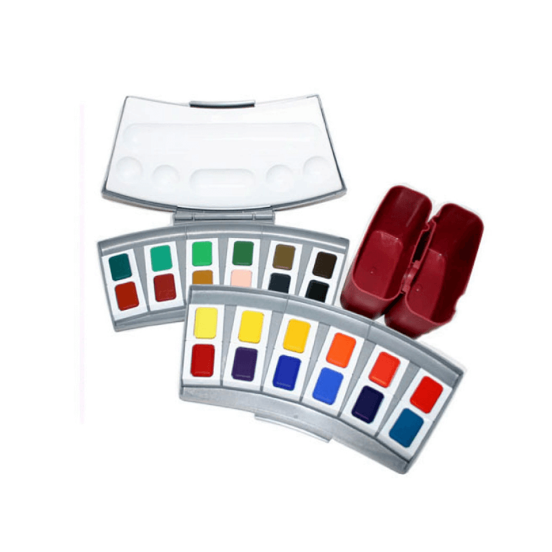 Pelikan Transparent Watercolour Paint Box 24 Colors Set- 725 D/24