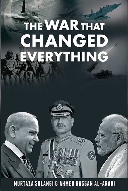 Book cover of 'The War That Changed Everything' by Auraq Publications with military imagery and three men.