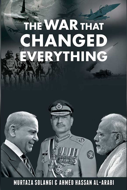 Book cover of 'The War That Changed Everything' by Auraq Publications with military imagery and three men.